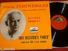 LUDWIG VAN BEETHOVEN WILHELM FURTWÄNGLER BEETHOVEN NO. 5 HMV UK LP Furtwangler