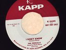 FIREBALLS   I Don't Know. 1958 rockabilly rocker 45 on KAPP. EX Hear it. Mp3