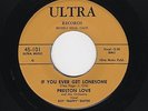 '55 R&B Shouter PRESTON LOVE/ROY EASTER If You Ever Get Lonesome ULTRA HEAR BOTH