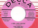 Sam And Bill Decca 32143 45 I Feel Like Cryin'/I'll Try  northern