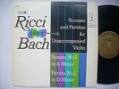 RUGGIERO RICCI / BACH Sonatas & Partitas No 2 for Solo Violin / Decca Stereo NM