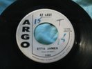  1961 PROMO 45 R&B ETTA JAMES At Last/...Make Love To You ARGO 5380 wht