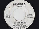 THE EPITOME OF SOUND You Don't Love Me 45 on Sandbag northern soul original HEAR