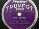 SONNY BOY WILLIAMSON 78 Stop Crying 1951 Harmonica Blues 10