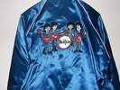 VINTAGE orig. SATIN BEATLES Crew jacket(coat),mens adult medium NEW,white,rubber