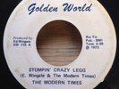THE MODERN TIMES funk soul 45 Stompin' Crazy Legg/Happy Man   Golden World