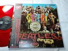 BEATLES SGT.PEPPERS JAPAN 1982 UK CUTTING LIMITED MONO RED VINYL BLACK OBI NM-