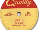 JAN & ARNIE Rock'n Roll 78 RPM Record. Jennie Lee/Gotta Getta Date
