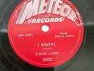 ELMORE JAMES I Believe / Held My Baby METEOR 5000 78 - EX+ RARE BLUES R&B KILLER