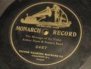 ARTHUR PRYOR & SOUSA'S BAND Message of the Violet MONARCH 2437 78 RPM / V+