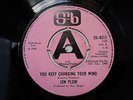 JON PLUM:YOU KEEP CHANGING YOUR MIND/AN APPLE FALLS - DEMO - EX - NEAR MINT