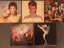 5 David Bowie Record Album Vinyl LPs Includes Aladdin Sane, Pin ups, Lets Dance