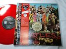 BEATLES SGT.PEPPERS JAPAN 1986 UK CUTTING LIMITED MONO RED VINYL w/WIDE RED OBI