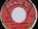 Northern Soul 45 JEANETTE WILLIAMS All Of A Sudden BACK BEAT HEAR NM