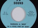 R&B Mod Soul 45 BARBARA A WEST I'm A Fool For My Baby NU SOUND HEAR