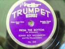 Sonny Boy Williamson on Trumpet From The Bottom & Empty Bedroom 78RPM Ex.