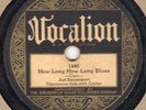 Vocalion 1440 JED DAVENPORT How Long How Long/Cow Cow Blues 1929 RARE