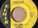 Doo Wop Soul 45 LITTLE TOMMY & THE ELGINS I Walk On on Elmar orig 1st label HEAR