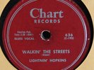 LIGHTNIN HOPKINS Walkin The Streets CHART 636 Mussy Haired Women RARE BLUES 78