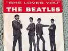 THE BEATLES-She Loves You/I'll Get You-45 & PIC SLEEVE/WHITE/BLUE, SWAN LB/NICE