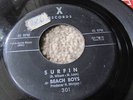 THE BEACH BOYS RARE 1ST SURF HOT ROD 45 SURFIN B/W LUAU X RECORDS #301
