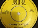 ROY PANTON YOU DON'T KNOW ME EDWARD'S ALL STARS DR. NO RIO RARE SKA