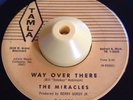 RARE STRIPED TAMLA Popcorn R&B 45 THE MIRACLES Way Over There STRONG VG