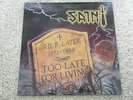 LP SAINT Too late for living VINYL xian USA Pure Metal 1988 +lyrics Near Mint