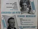 GIOCONDA DE VITO MENUHIN BACH HANDEL DOUBLE VIOLIN CONCERTOS HMV UK BLP 1046 EX