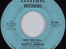 Crossover Soul 45 ROZETTA JOHNSON Mine Was Real CLINTONE HEAR
