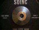 LISTEN RARE 60's GARAGE 45 SOUL INC. Too Late Now on SOINC Virginia
