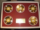 ELVIS PRESLEY 5 Vergoldete Sun Singles