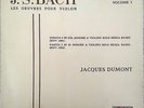 BACH sonata & partita  solo violin JACQUES DUMONT  BELVEDERE STEREO LP