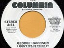 GEORGE HARRISON I Don't Want To Do It PROMO 45 dj 7