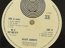 Black Sabbath LP S/T 1st Press VO 6 1Y/2Y 1970 Vertigo Swirl
