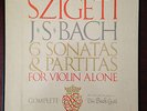 SZIGETI BACH 6 SONATAS & PARTITAS FOR VIOLIN ALONE VANGUARD BOX ORIG 3 LPS