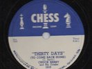 Chuck Berry Chess 1610 78 rpm Record, Thirty Days, Together, 1950's Rock & Roll
