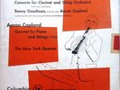 BENNY GOODMAN NY QT. Aaron Copland Clarinet Concerto 190 GR. (NM) MICROGROOVE