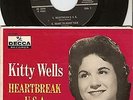KITTY WELLS, 60s COUNTRY 45 EP, PICTURE SLEEVE, DECCA LABEL