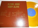 Elton John  Very alive  yellow vinyl  keylo lp    no  tmoq rare