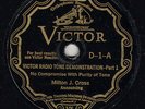 271. Milton Cross - Victor Radio Tone Demonstration - Victor D-1 (1st demo disc)