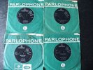 THE BEATLES:4x1963/4/5 1ST PRESS PARLOPHONE SINGLES+COVERS.EXCELLENT CONDITION