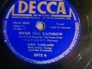 JUDY GARLAND Over the Rainbow DECCA 2672 Femme JAZZ Vocal WIZARD OF OZ orig 78