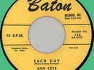 ANN COLE & SUBURBANS Each Day / In the Chapel 45rpm Baton 1957