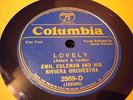 JAZZ EMIL COLEMAN RIVIERA ORCH Lovely ROYAL BLUE COLUMBIA 2869 E/E-