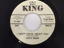 LLOYD NOLAN - I DON'T KNOW ABOUT YOU * KING 45 PROMO NORTHERN SOUL NM