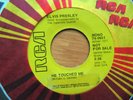 Rare Elvis Presley RCA Yellow Label Promo 45 Record - He Touched Me