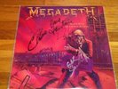 Megadeth 'Peace Sells...' Signed LP by Mustaine Ellefson Poland and Samuelson
