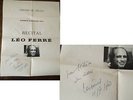 Léo FERRE programme concert 1970 FREJUS dédicace autographe de LF à Hélène