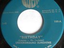 UNDERGROUND SUNSHINE Birthday STONE MINT UNPLAYED 1st PRESSING EARTH 45 BEATLES